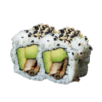 Roll de anguila y aguacate