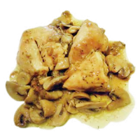 Pollo con champiñones